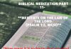 Meditate on the law of the Lord