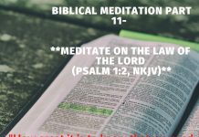 Meditate on the law of the Lord