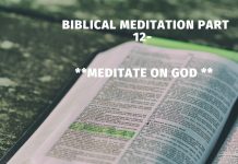 Meditate on God.