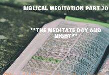 The meditate day and night