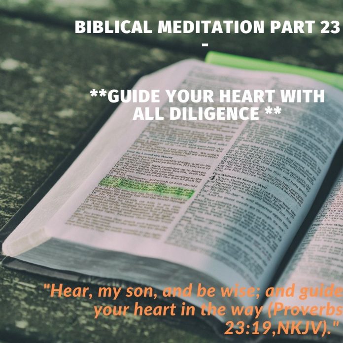 Biblical Meditation part 23: Guide your heart with all diligence