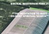 The meditation to make diligent spiritual search