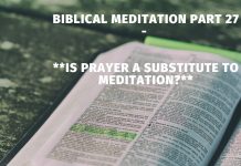 Is prayer a substitute to meditation?