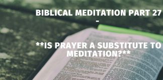 Is prayer a substitute to meditation?