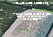 Meditation is beneficial for your health and wellbeing.