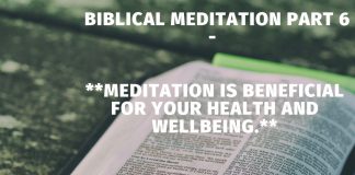 Meditation is beneficial for your health and wellbeing.