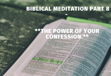 The power of your confession