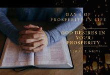 God desires in your Prosperity