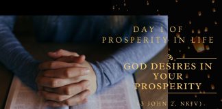 God desires in your Prosperity