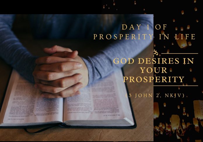 God desires in your Prosperity