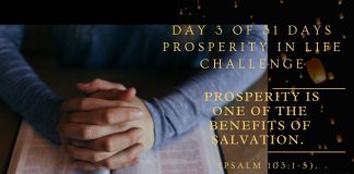 Prosperity is one of the benefits of salvation.