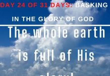 The whole earth is full of His glory!