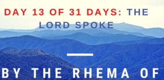 By the rhema of God’s word