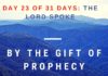 By the gift of prophecy