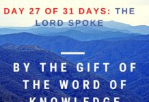 By the gift of the Word of Knowledge