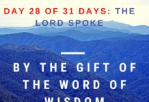 By the gift of the Word of Wisdom