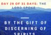 By the gift of discerning of spirits