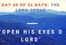 ‘Open his eyes O Lord’