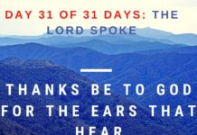 Thanks be to God for the ears that hear