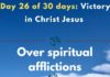 Over spiritual afflictions