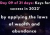 by applying the laws of wealth and abundance