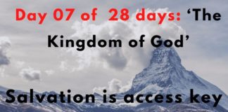 Salvation is access key to the Kingdom of God