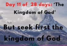 But seek first the kingdom of God