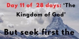 But seek first the kingdom of God