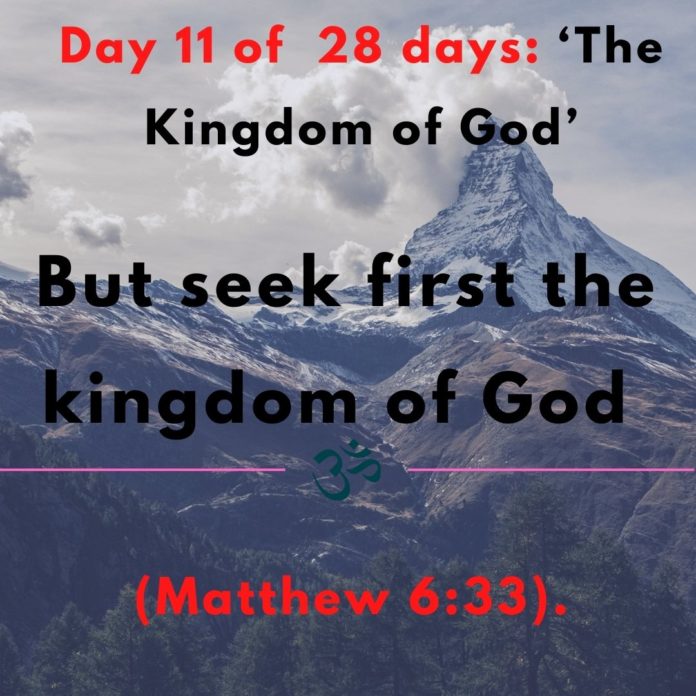 But seek first the kingdom of God