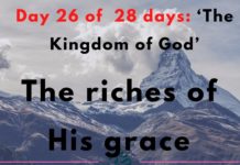 The riches of His grace