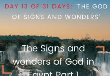 The Signs and wonders of God in Egypt Part 1