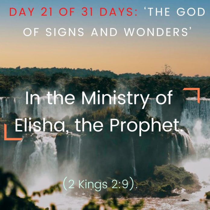 In the Ministry of  Elisha, the Prophet.