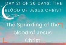 The Sprinkling of the blood of Jesus Christ