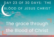 The grace through the Blood of Christ