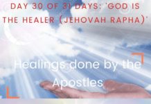 Healings done by the Apostles