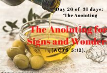 The Anointing for Signs and Wonders