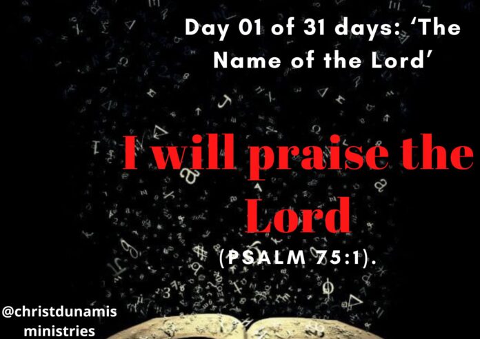 I will praise the Lord