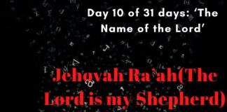 Jehovah Ra’ah(The Lord is my Shepherd)