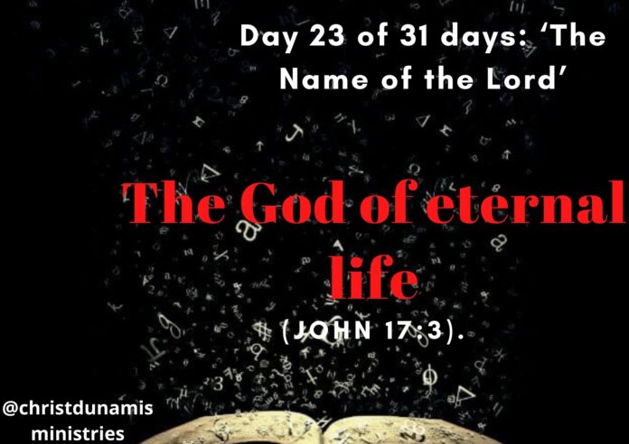 The God of eternal life