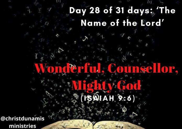 Wonderful, Counselor, Mighty GodWonderful, Counselor, Mighty God