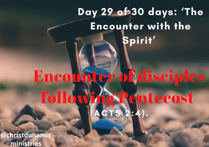 Encounter of disciples following Pentecost
