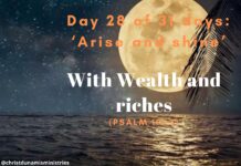 With Wealth and riches