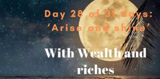 With Wealth and riches