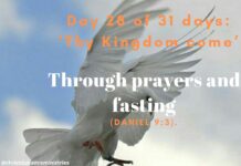 Through prayers and fasting