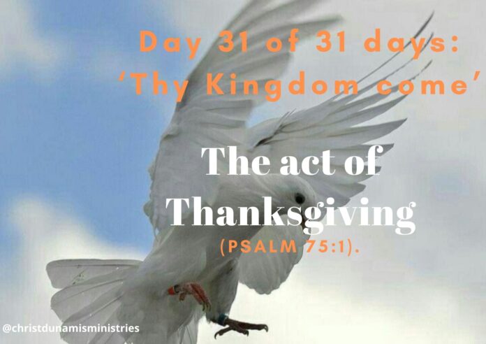 The act of Thanksgiving