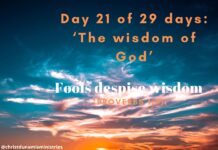 Fools despise wisdom
