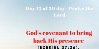 God's covenant to bring back His presence