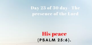 His peace