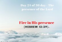 Fire in His presence